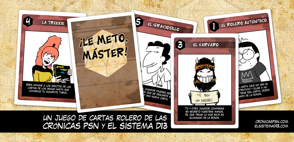 ¡LE METO, MÁSTER! Un juego de cartas rolero